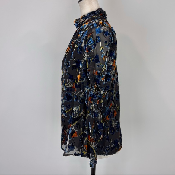 French Connection velvet Avery blouse - Picture 7 of 11